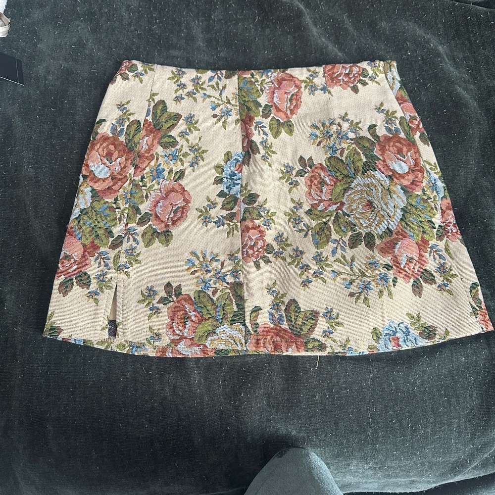 Floral Elegance Mini Skirt